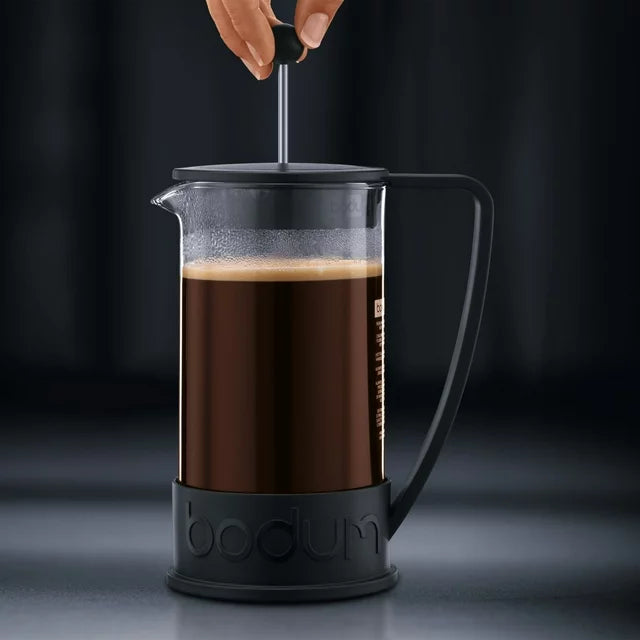 Bodum Brazil French Press Coffee Maker with Borosilicate Glass Carafe, 51 Ounce, Black