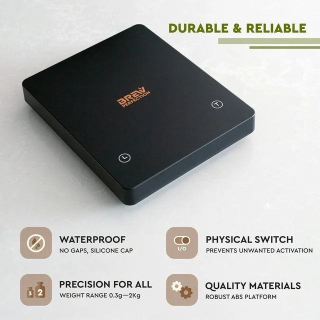 BREW PERFECTION™ Coffee Scale with Timer — 2kg/0.1g High Precision