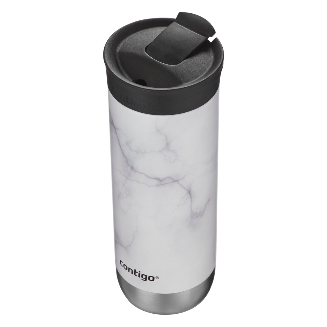 Contigo Couture Stainless Steel Travel Mug with SNAPSEAL Lid White Marble, 20 fl oz.