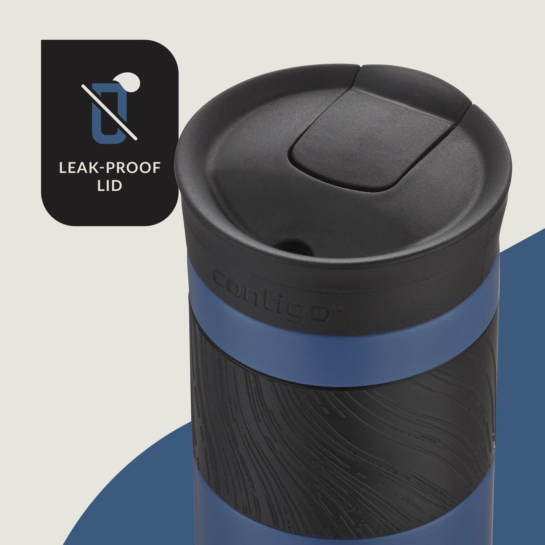 Contigo Byron 2.0 Stainless Steel Travel Mug with SNAPSEAL Lid and Grip Blue Corn, 20 fl oz.