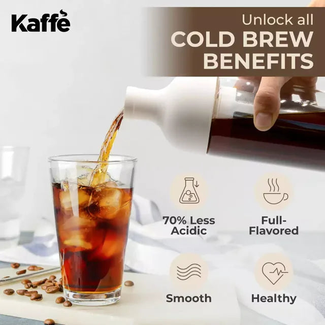 Kaffe Cold Brew Coffee Maker, 1L cold wine bottle, Cold brew coffee and Tea Brewer